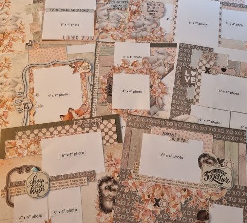 Celebr8 Hugs & Kisses 2 Double Page & 5 Single Page Layout INSTRUCTIONS ONLY