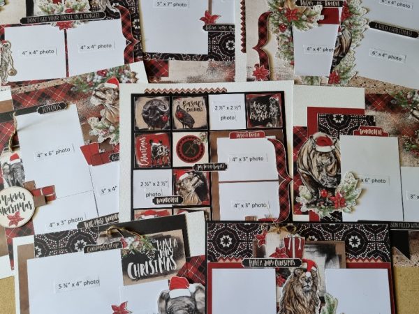 Celebr8 Wild Christmas 2 Double Page & 5 Single Page Layout INSTRUCTIONS ONLY