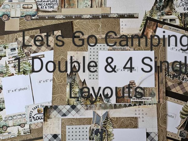Celebr8 Let's Go Fishing/Let's Go Camping 2 Double & 8 Single Layouts INSTRUCTIONS ONLY