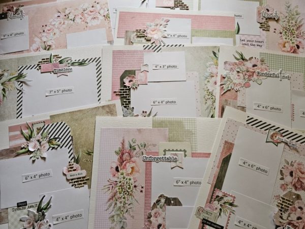Uniquely Creative Peonies & Proteas 2 Double Page & 6 Single Page Layout INSTRUCTIONS ONLY