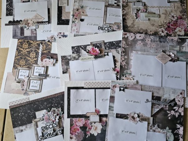 Uniquely Creative Vintage Walls 2 Double Page & 6 Single Page Layout INSTRUCTIONS ONLY