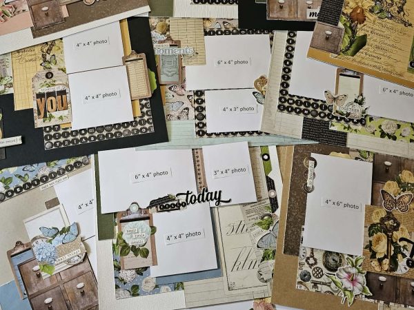 Simple Stories Simple Vintage Junk Drawer 2 Double & 7 Single Page Layouts INSTRUCTIONS ONLY